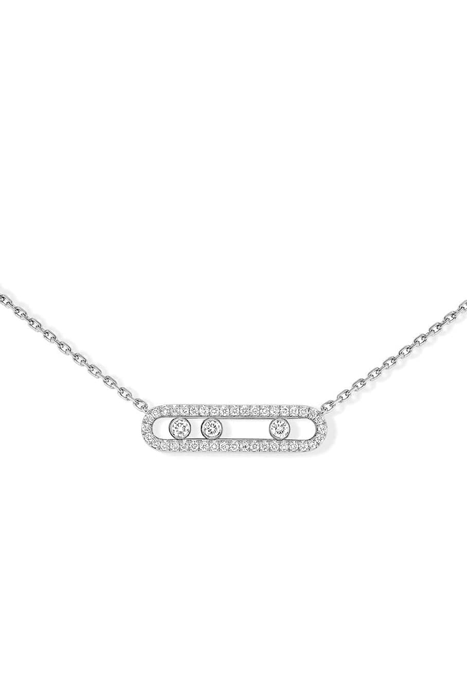 MESSIKA-Baby Move Pave Diamond Necklace-WHITE GOLD
