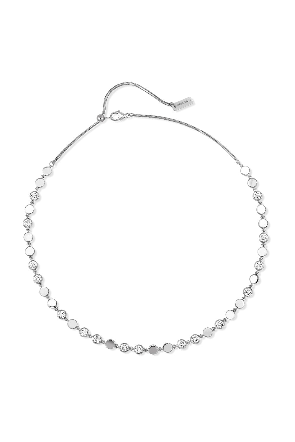 MESSIKA-D-Vibes MM Necklace-WHITE GOLD