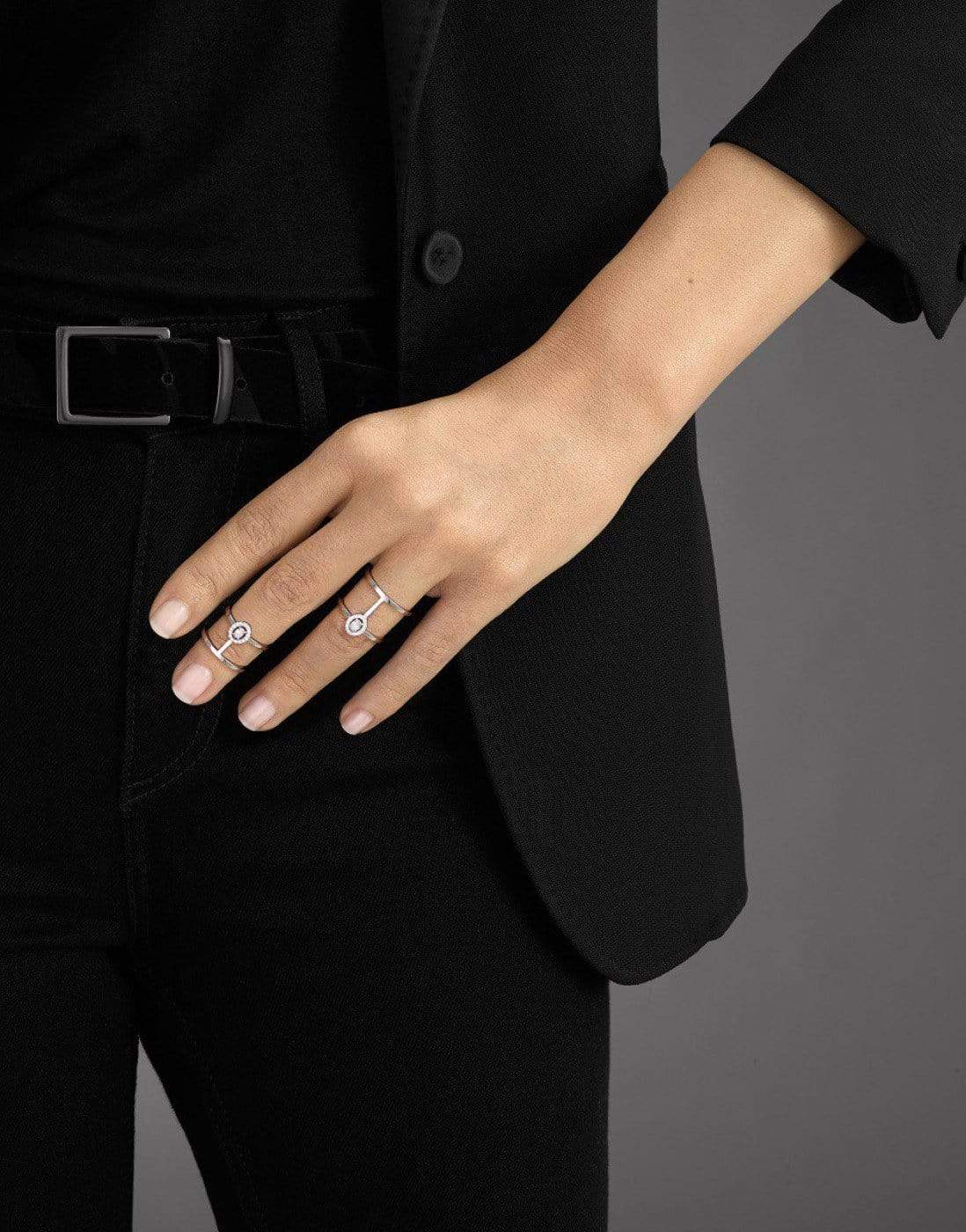 MESSIKA-Glam'Azone Double Diamond Ring-ROSE GOLD