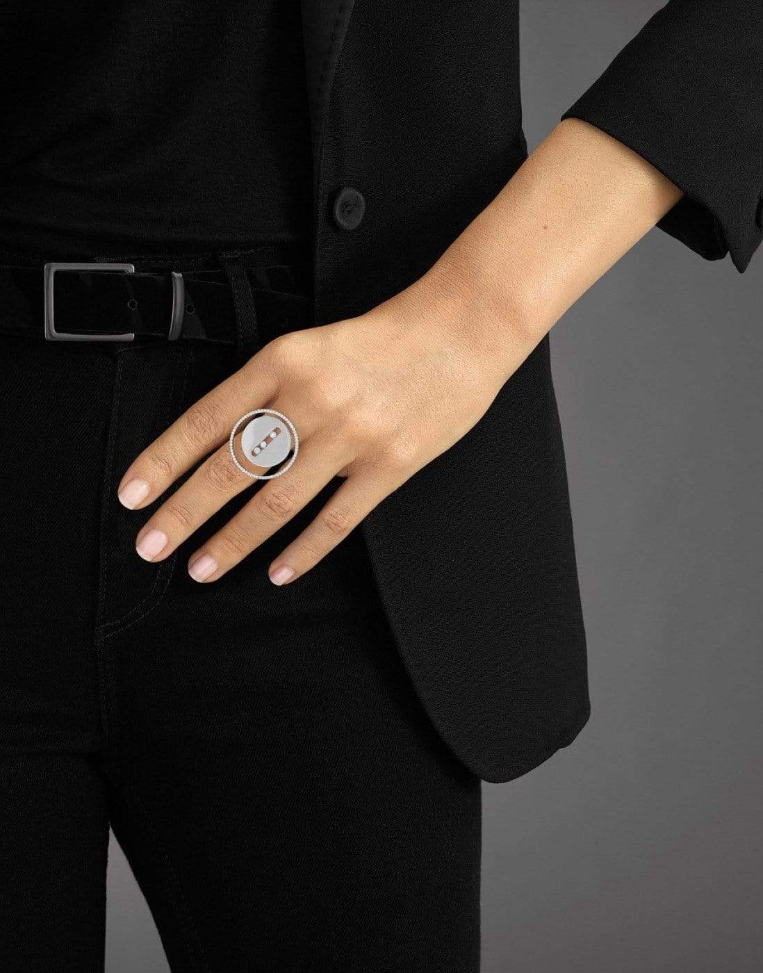 MESSIKA-Lucky Move GM Diamond Ring-ROSE GOLD