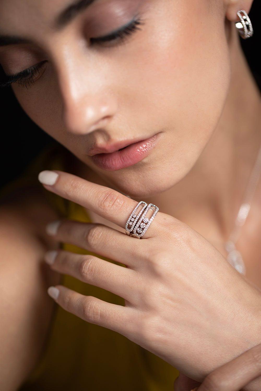 MESSIKA-Baby Move Pave Diamond Ring-WHITE GOLD