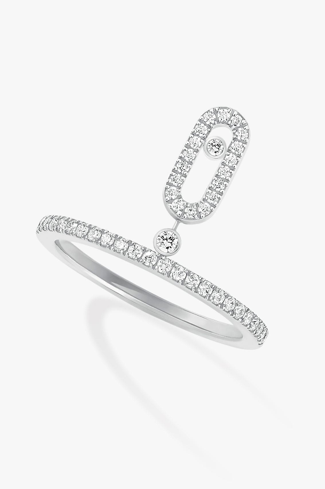MESSIKA-Move Uno Pave Drop Ring-WHITE GOLD