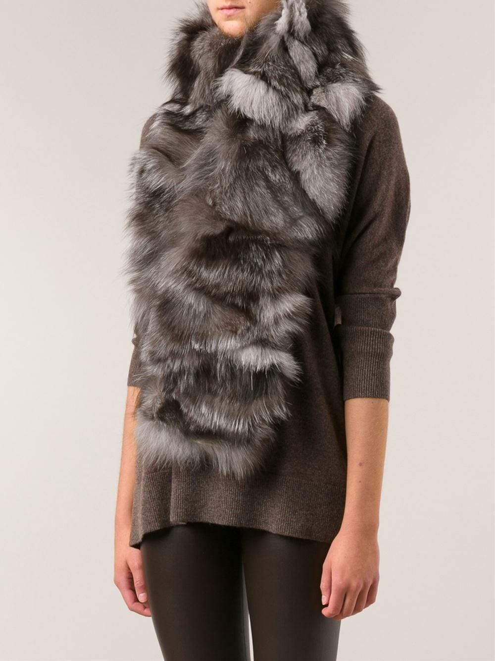 MICHAEL KORS-Fur Scarf-BANKER