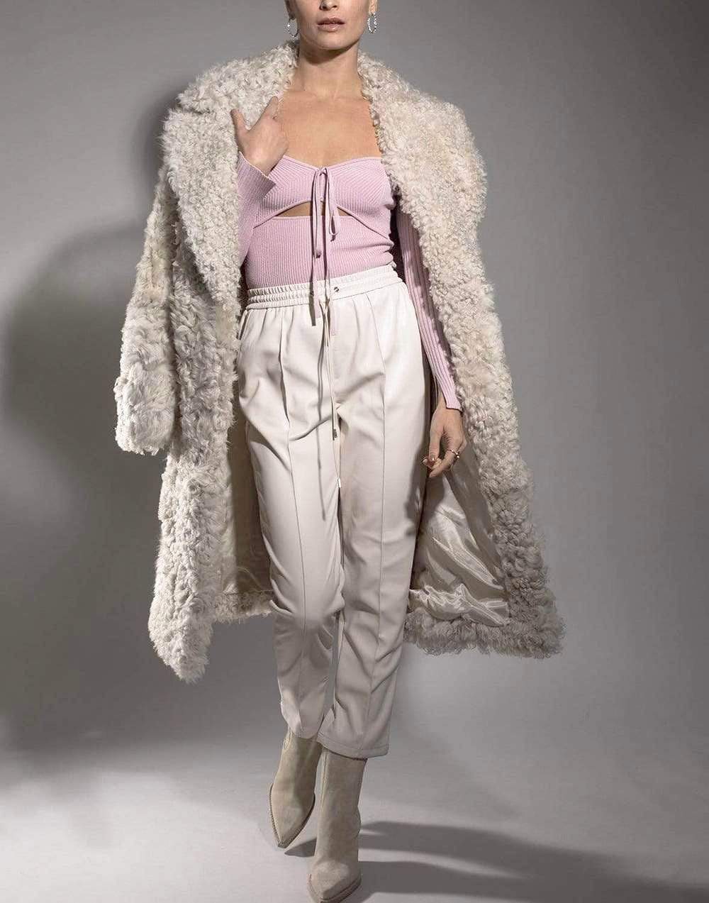 MICHAEL KORS-Double-Breasted Officer Coat-IVORY