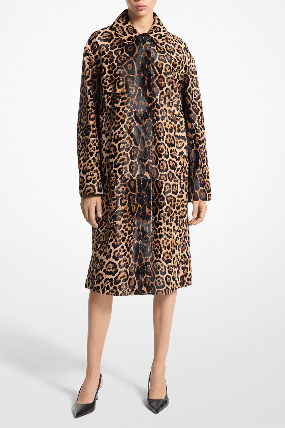 MICHAEL KORS COLLECTION-Oversized Jaguar Balmacaan Coat-CAPPUMLT