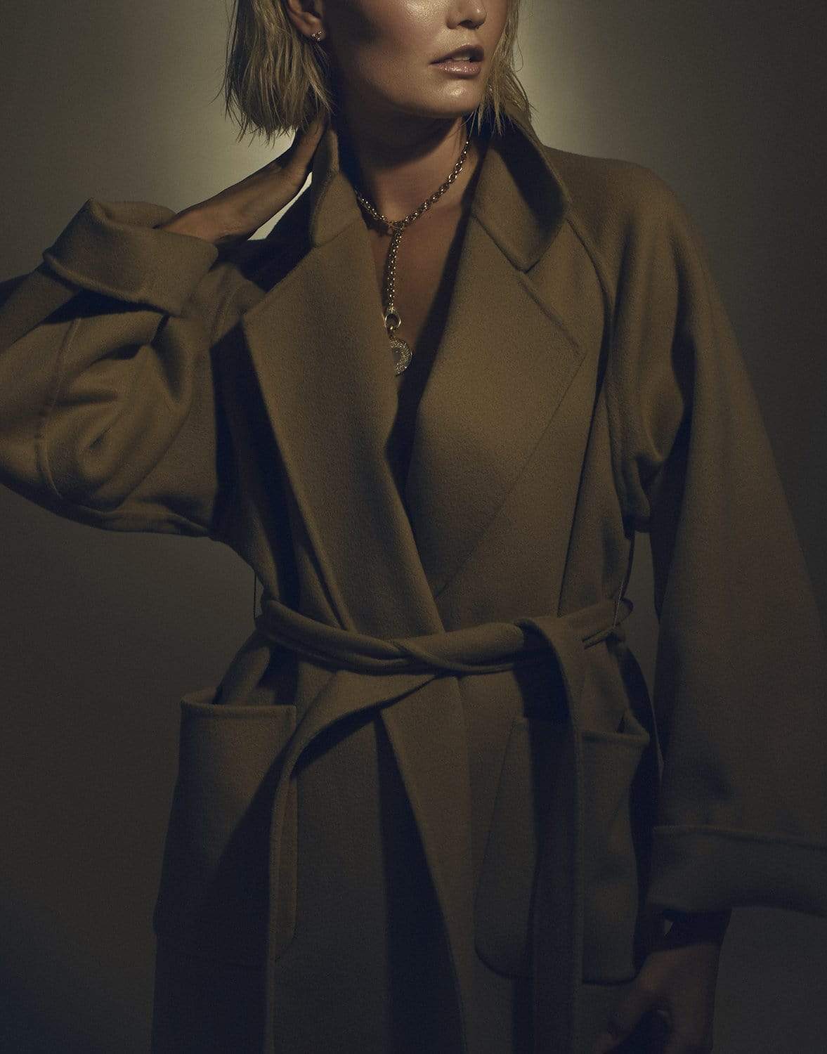 MICHAEL KORS-Dolman Bathrobe Trench-