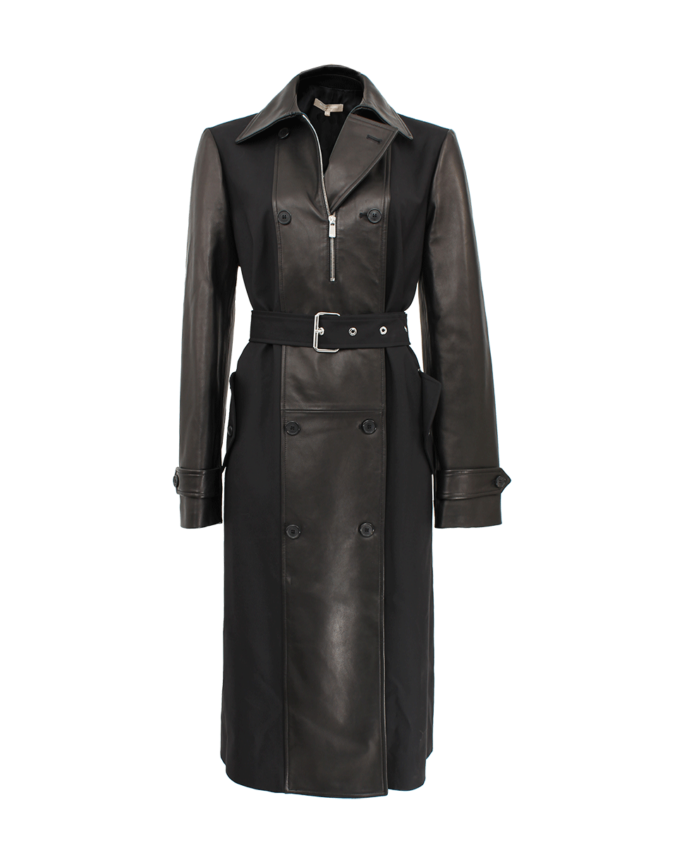 MICHAEL KORS-Plunge Contrast Trench-BLK/SLVR