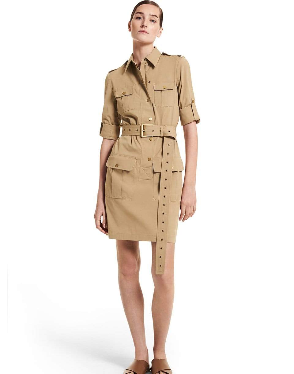 belted utility shirt dress Poplin Utility Shirtdress