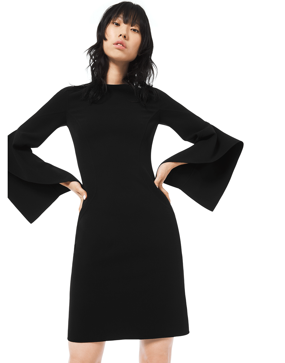 MICHAEL KORS-Drape Sleeve Sheath Dress-