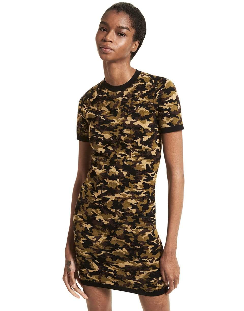 MICHAEL KORS-Camo T-Shirt Dress-