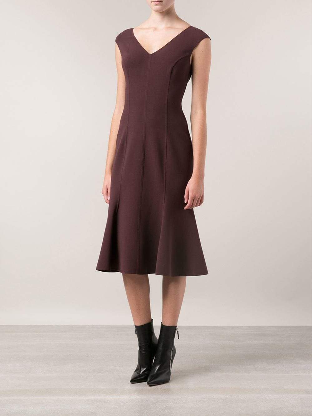 MICHAEL KORS-V-Neck Fitted Dress-
