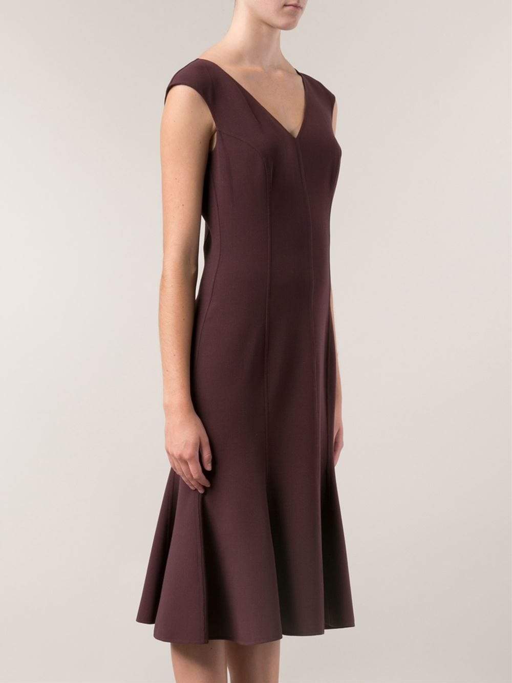 MICHAEL KORS-V-Neck Fitted Dress-