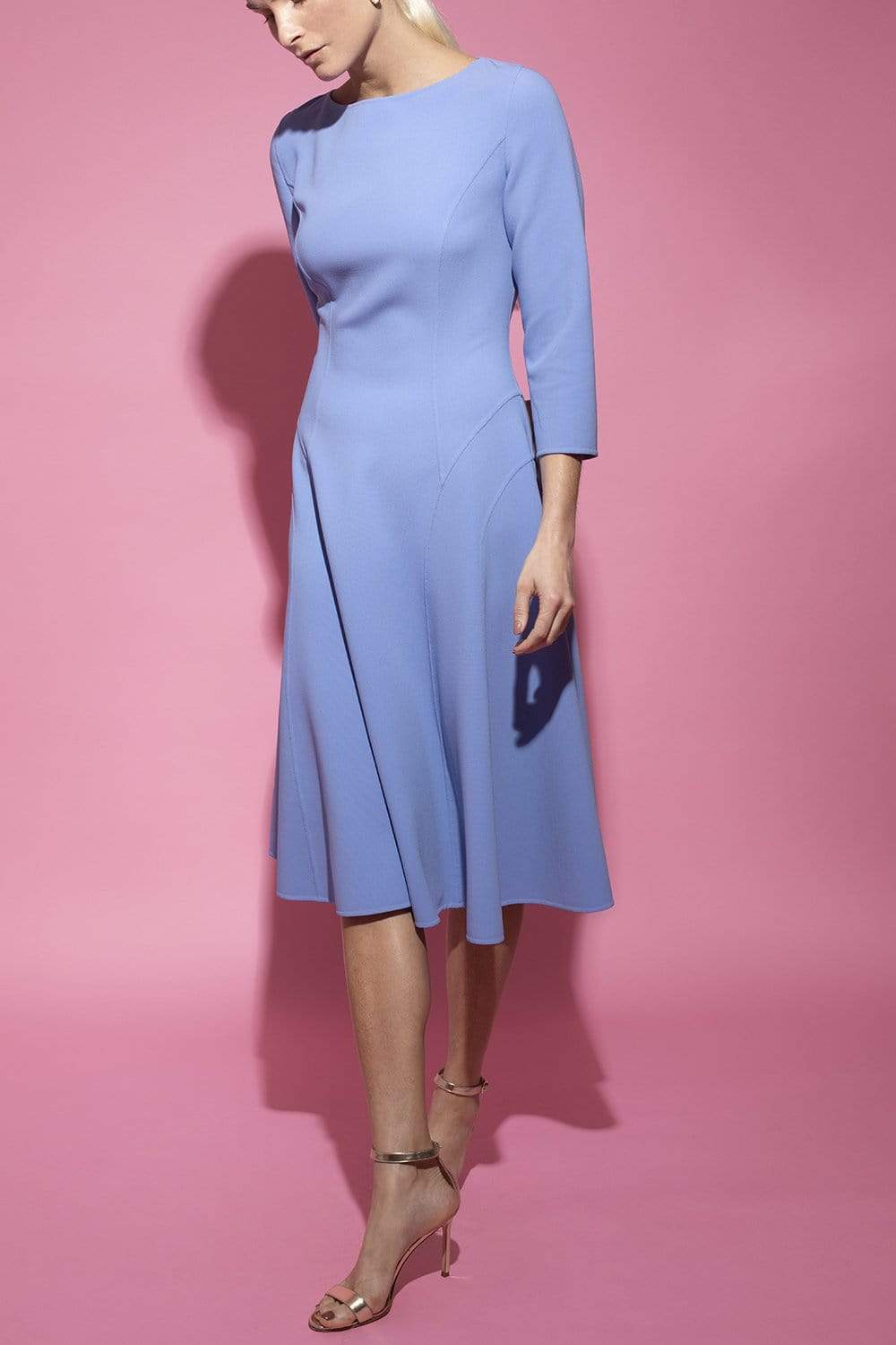 MICHAEL KORS-Bracelet Sleeve Flare Dress-