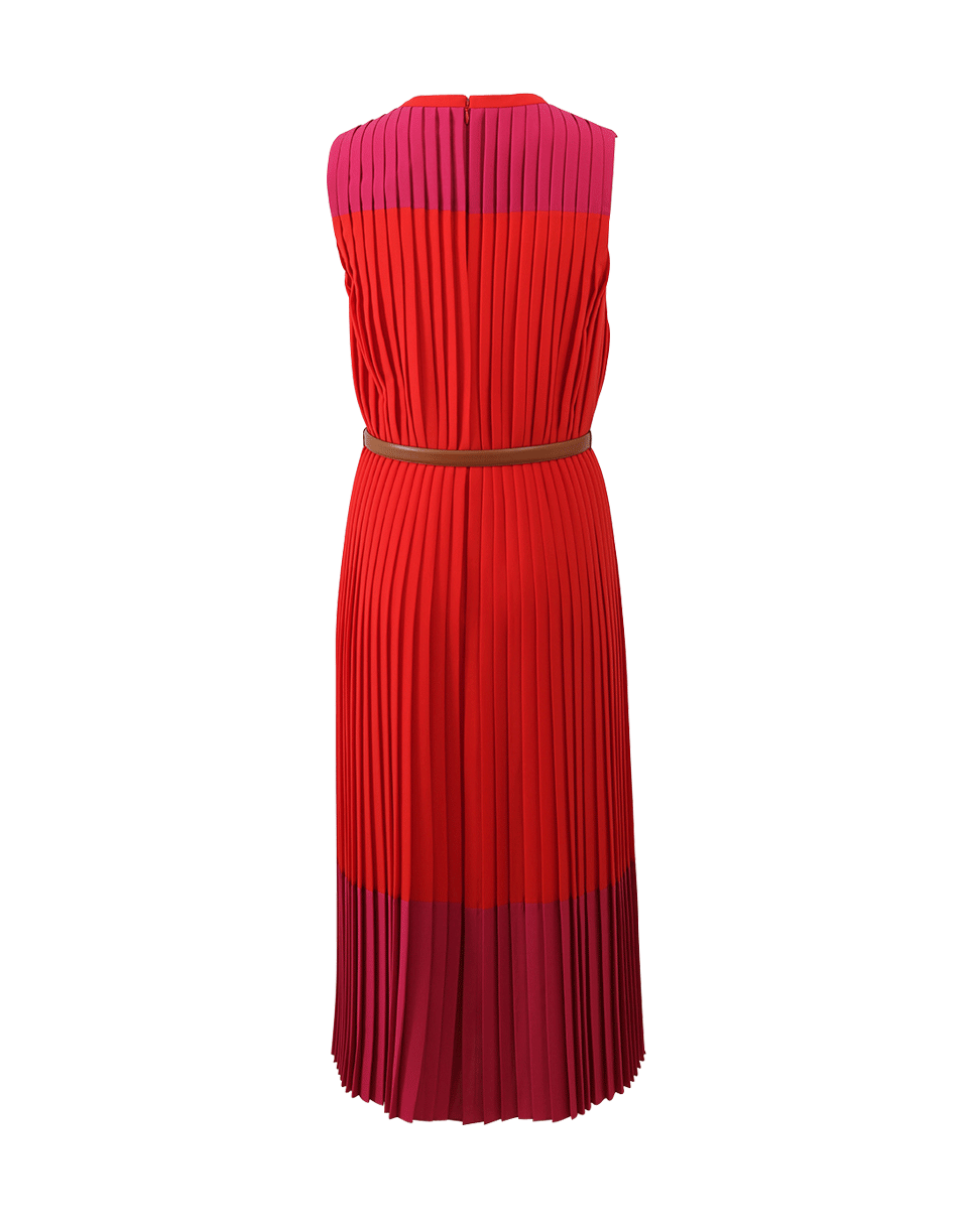 MICHAEL KORS-Pleated Color Block Dress-CRL/GERN