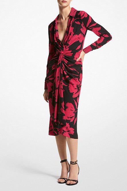 MICHAEL KORS-Gathered Shirt Dress-