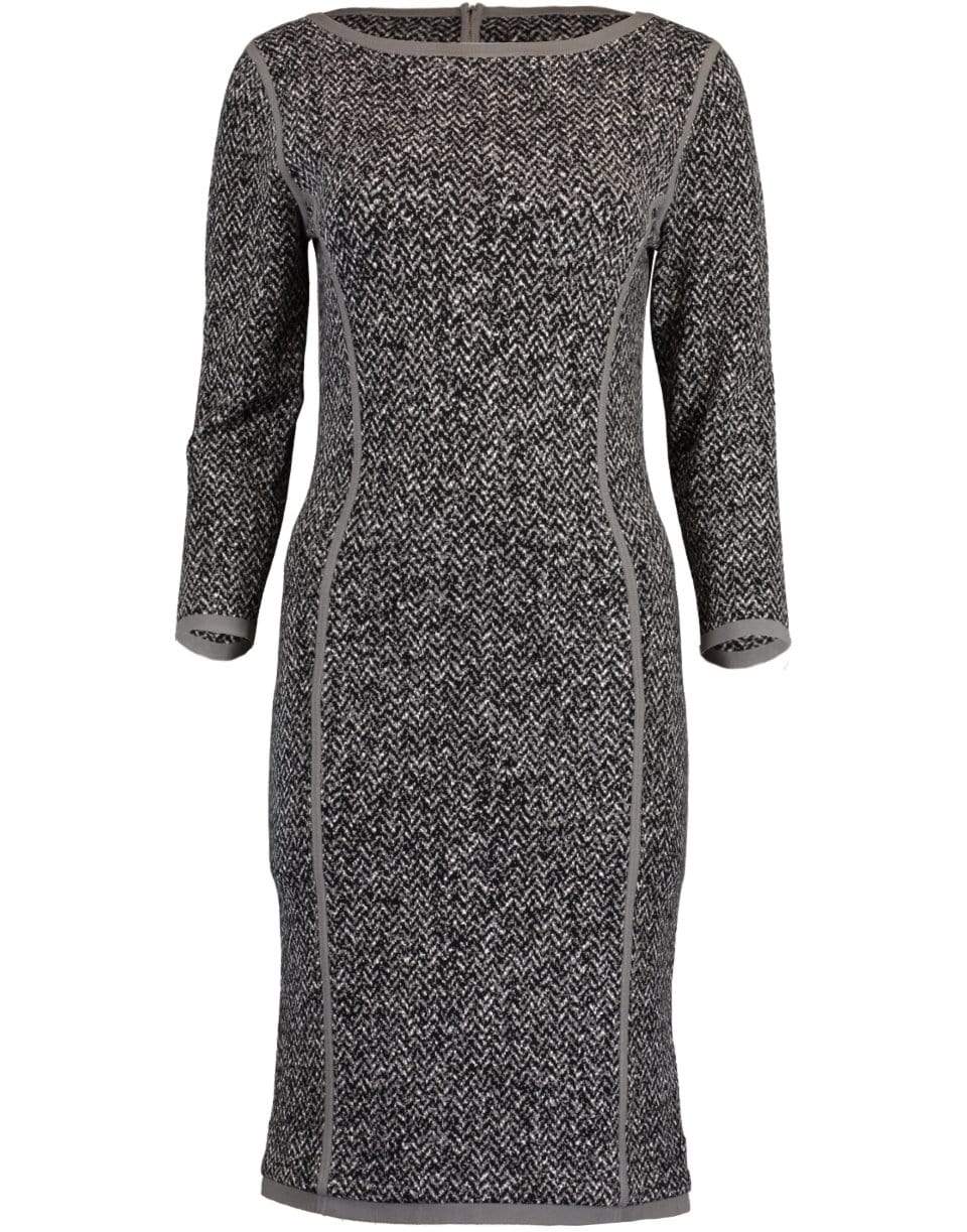 MICHAEL KORS-Jacquard Tweed Dress-GRAY