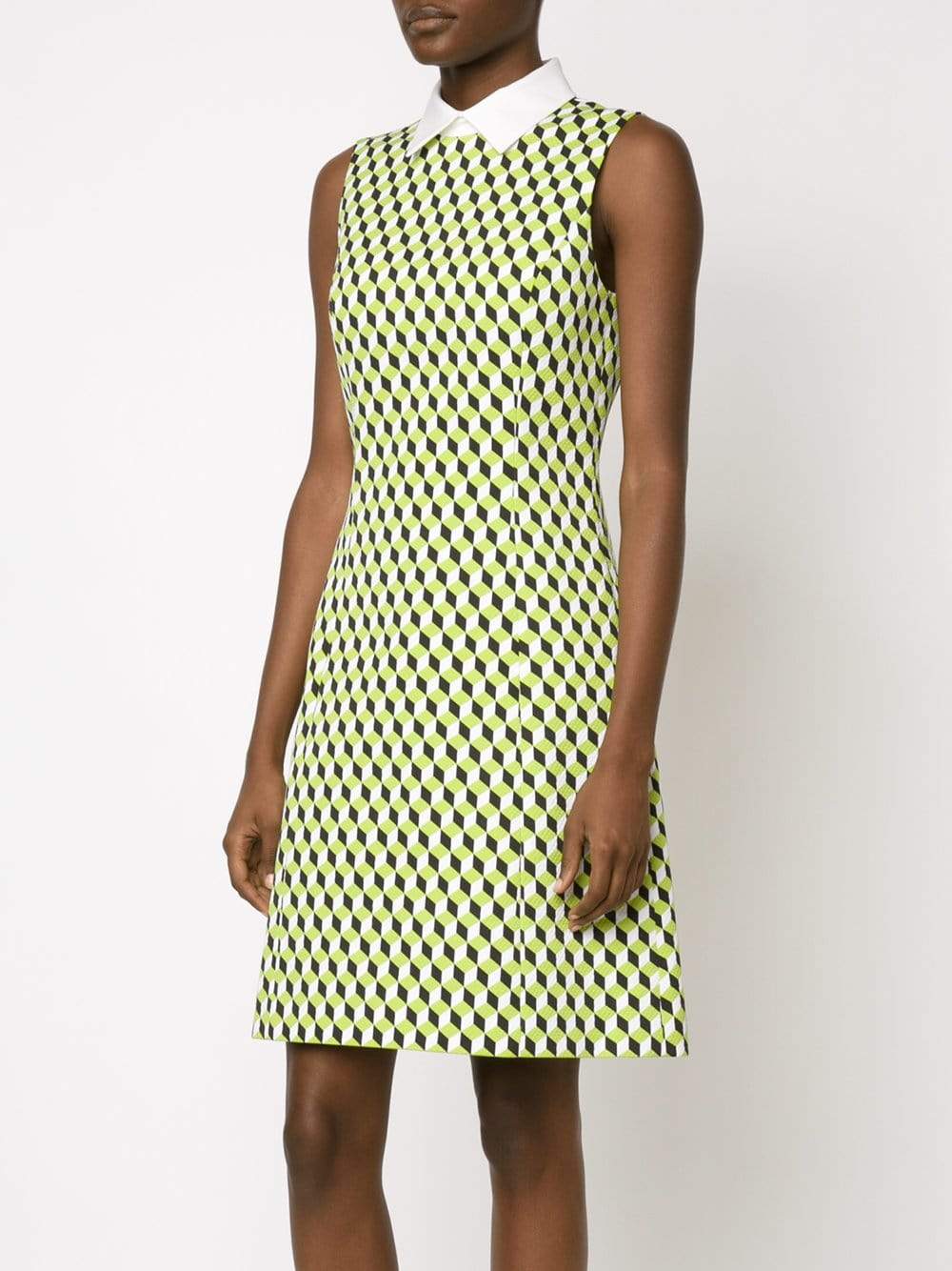 MICHAEL KORS-Cubism Collar Dress-