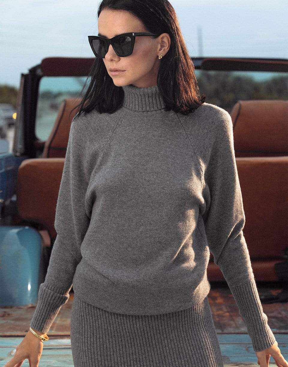 MICHAEL KORS-Raglan Turtleneck Dress-