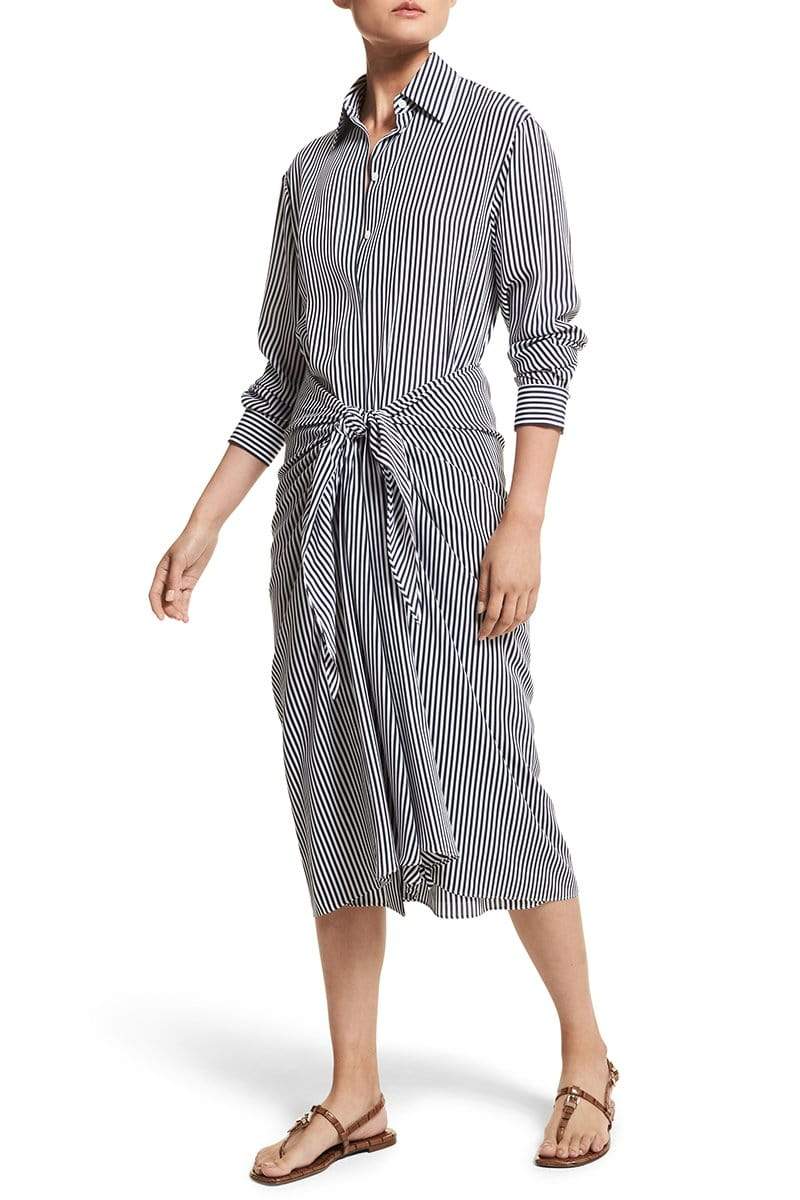 MICHAEL KORS-Sarong Tie Shirt Dress-