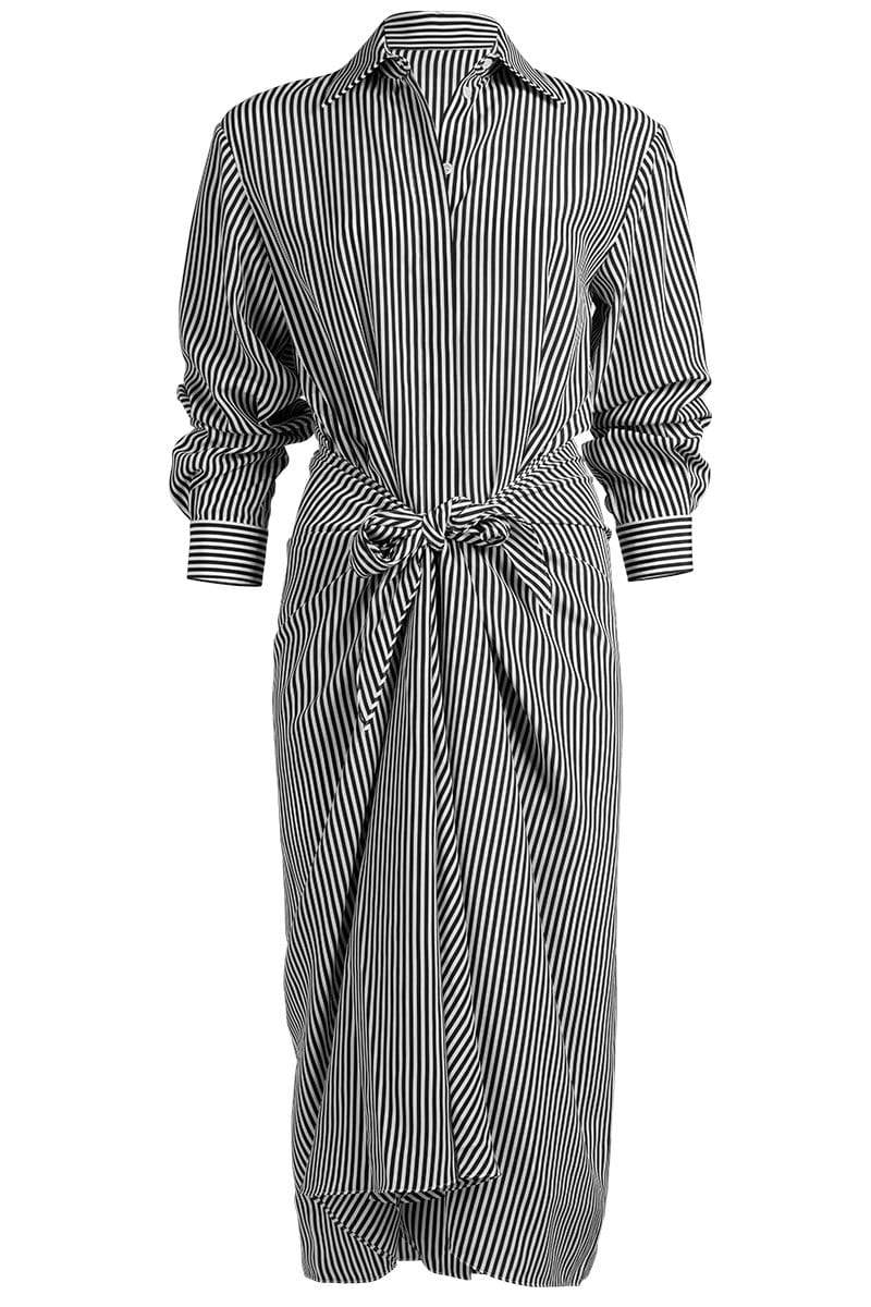 MICHAEL KORS-Sarong Tie Shirt Dress-