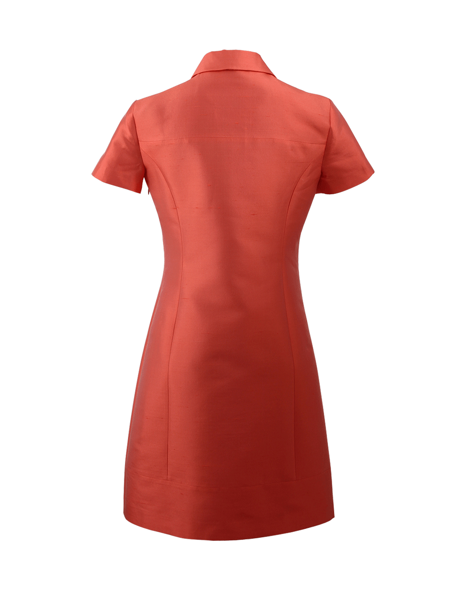 MICHAEL KORS-Shantung Collared Polo Dress-
