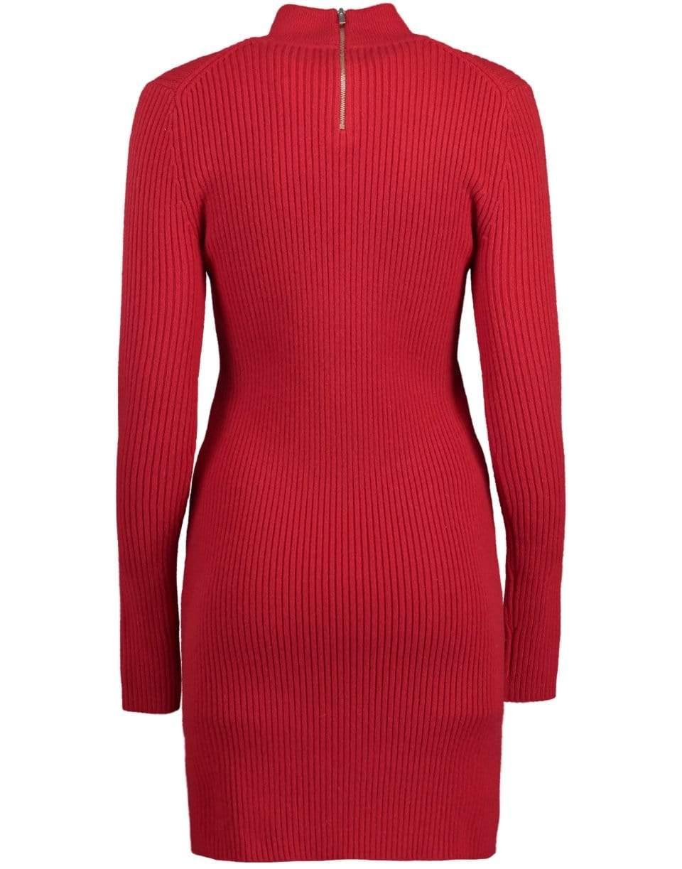 MICHAEL KORS-Ribbed Turtleneck Body Dress-