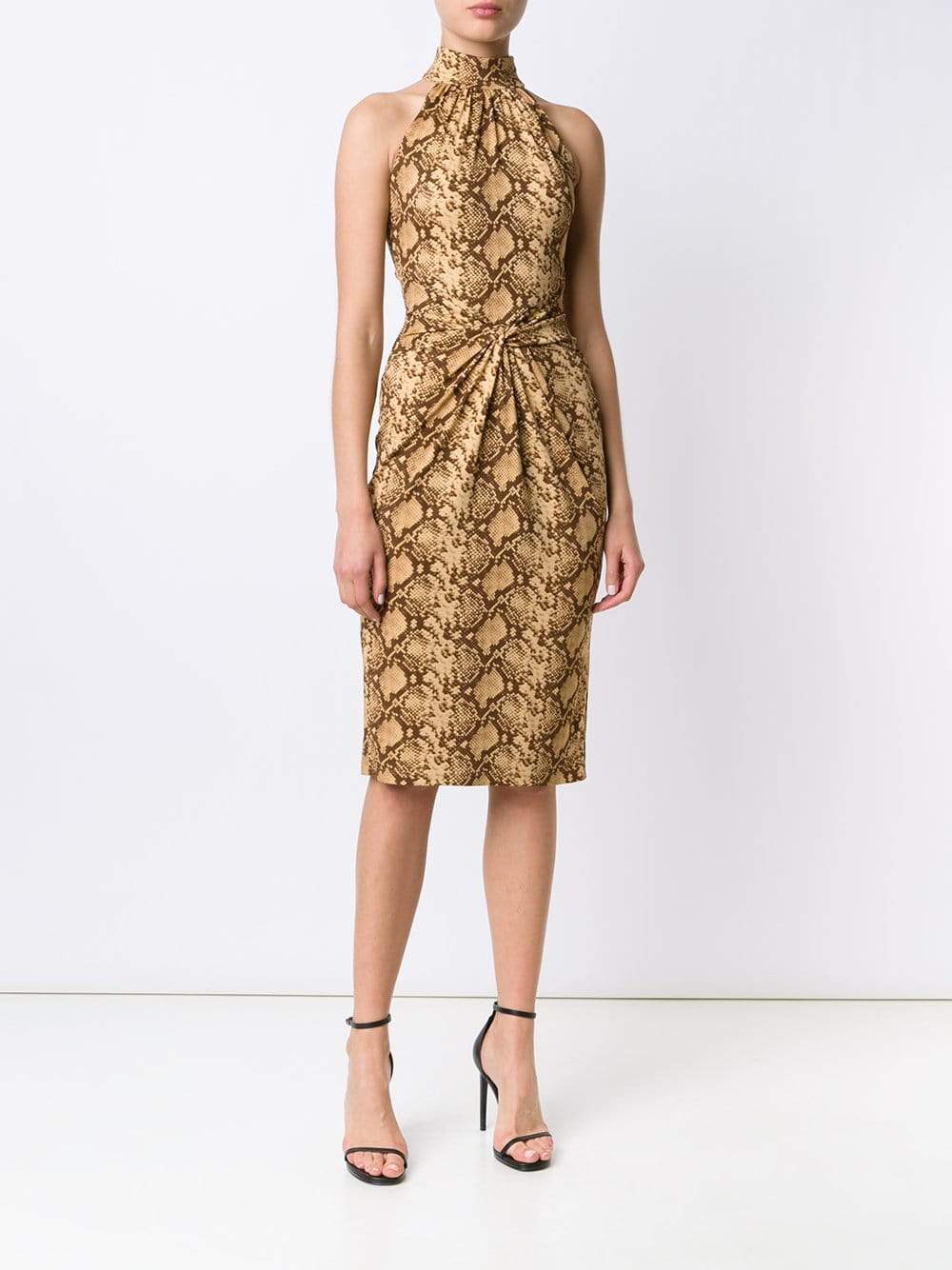MICHAEL KORS-Reptile Halter Dress-