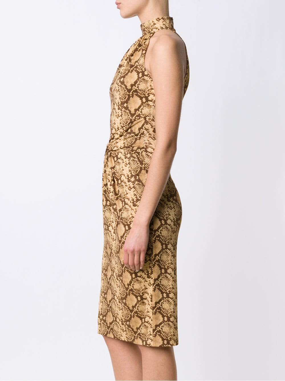 MICHAEL KORS-Reptile Halter Dress-