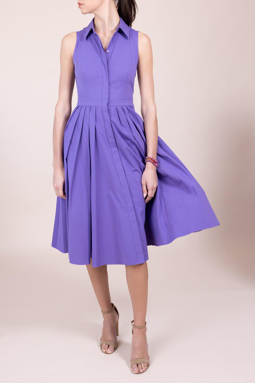 MICHAEL KORS-Sleeveless Shirt Dress-