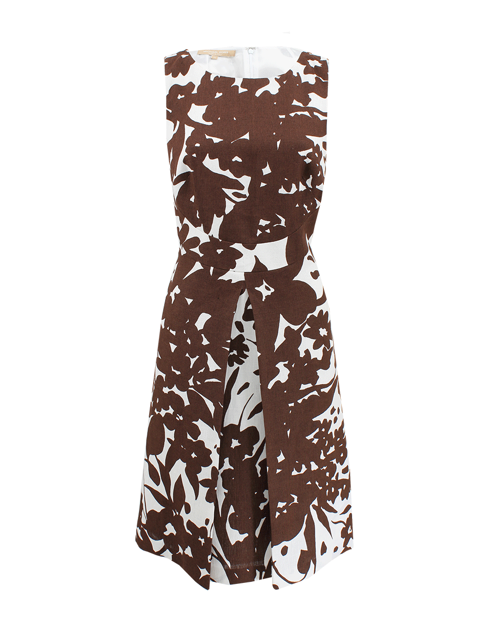 MICHAEL KORS-Invert-Pleat Blossom A-Line Dress-