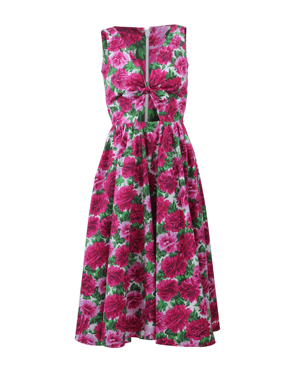 MICHAEL KORS-Tie Front Peony Dress-