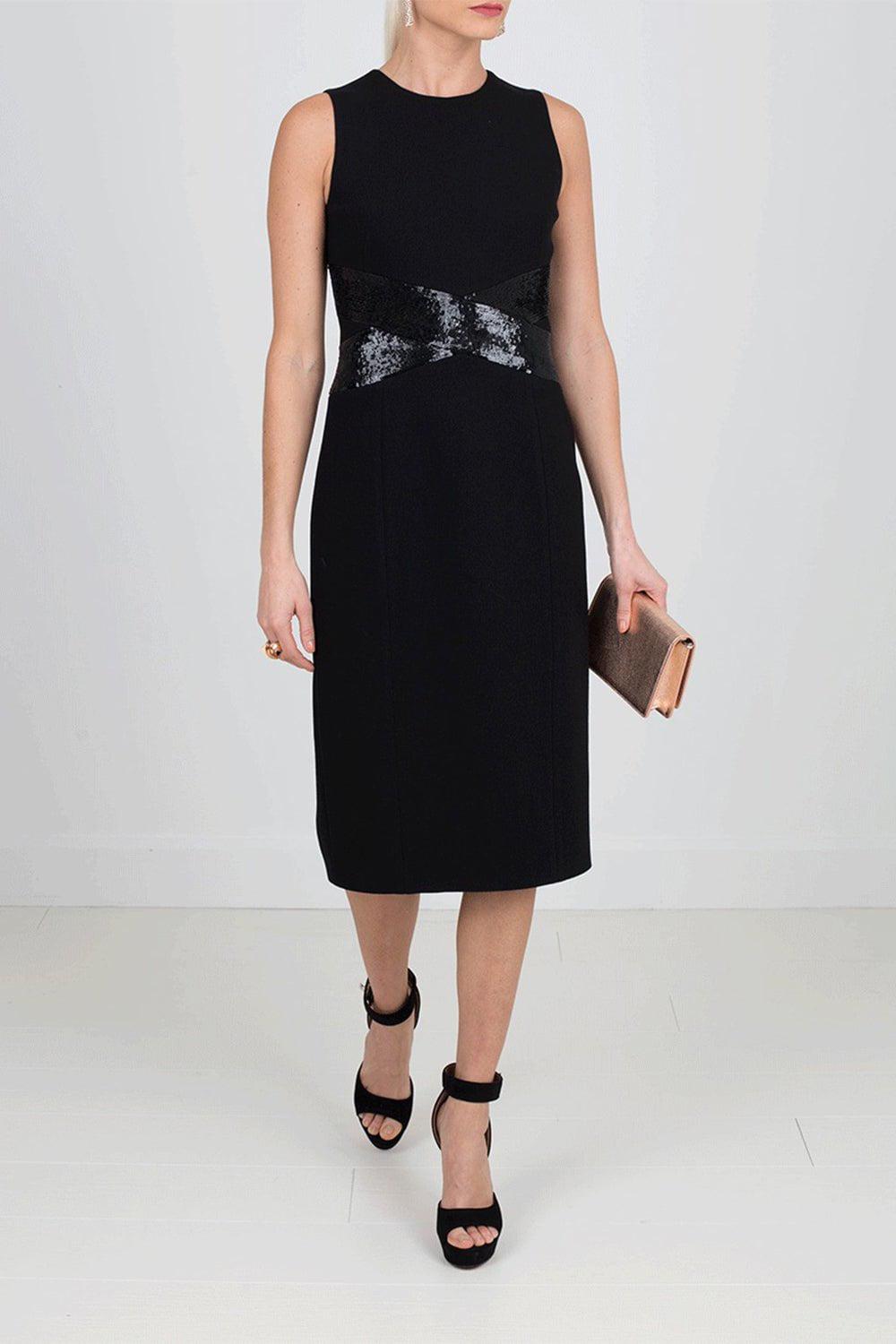 MICHAEL KORS-Contrast Paillette X-Sheath Dress-