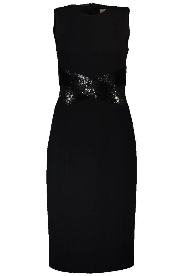 MICHAEL KORS-Contrast Paillette X-Sheath Dress-