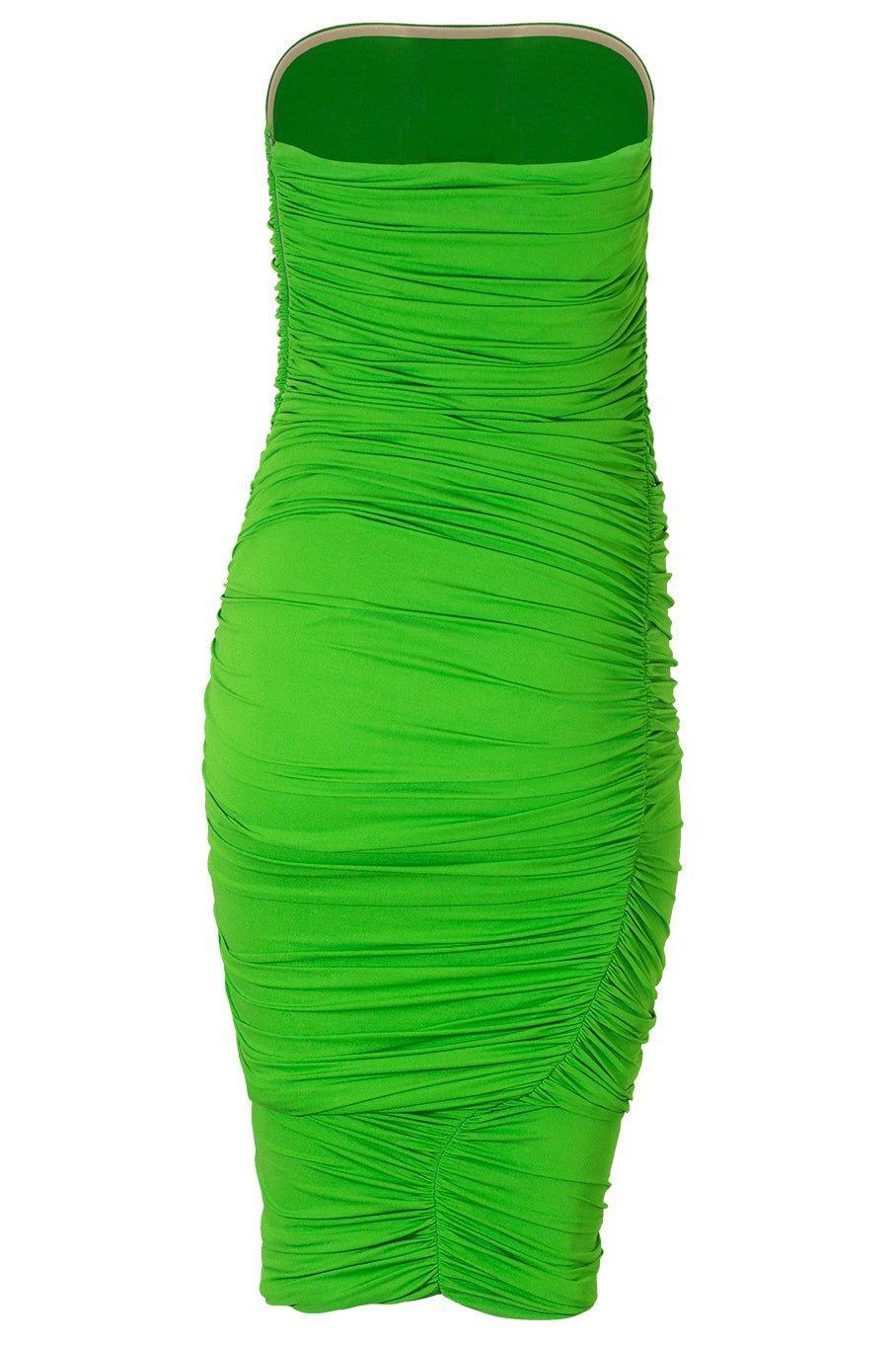 MICHAEL KORS-Ruched Strapless Dress-