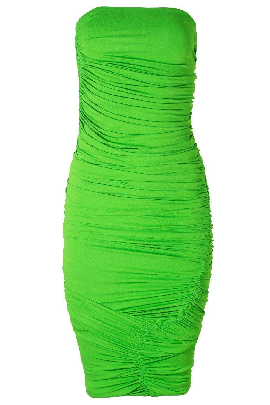 MICHAEL KORS-Ruched Strapless Dress-