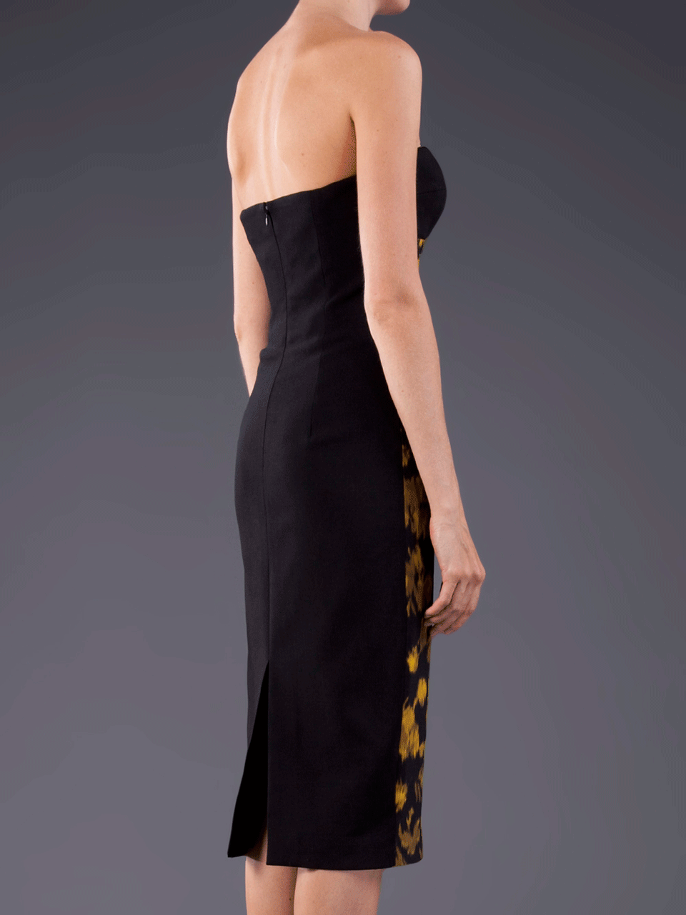 MICHAEL KORS-Strapless Tissue Crepe Sheath Dress-