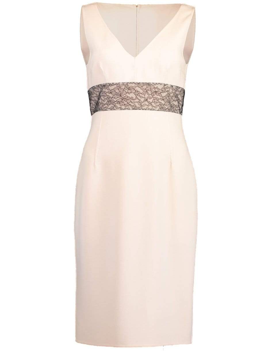 MICHAEL KORS-Lace Detail Cocktail Dress-PINK