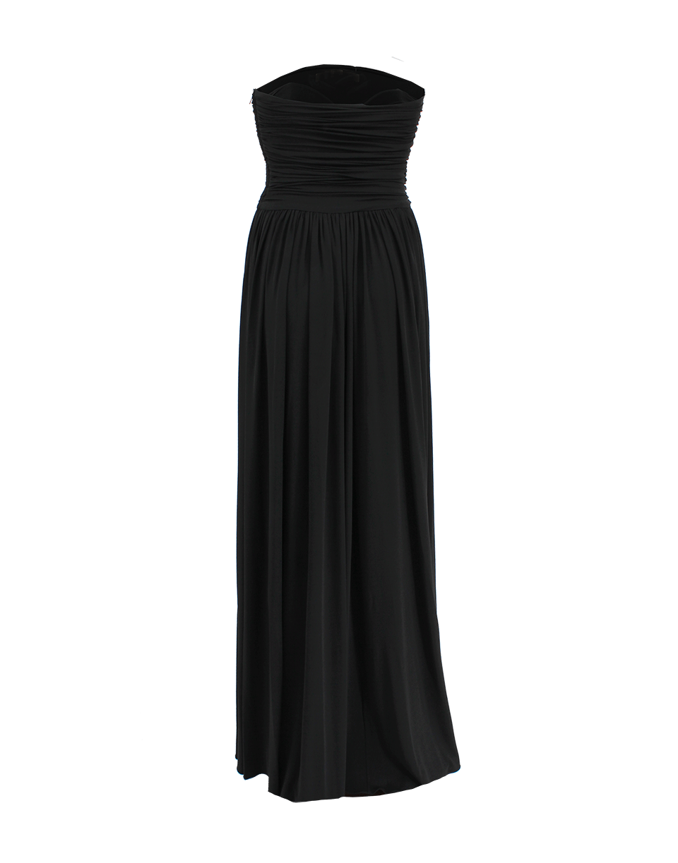 MICHAEL KORS-Strapless Cut Out Gown-BLACK