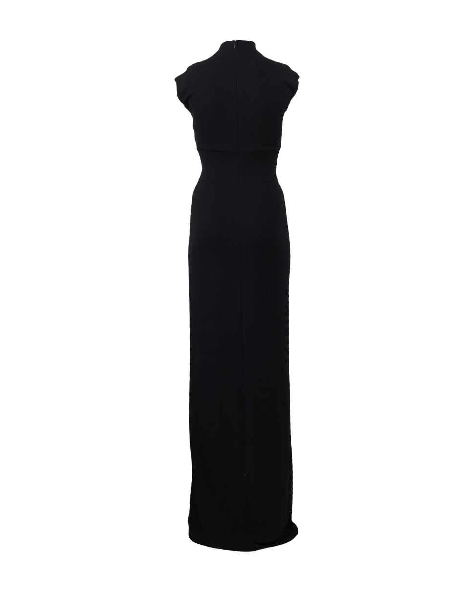 MICHAEL KORS-Capsleeve Twist Gown-BLACK