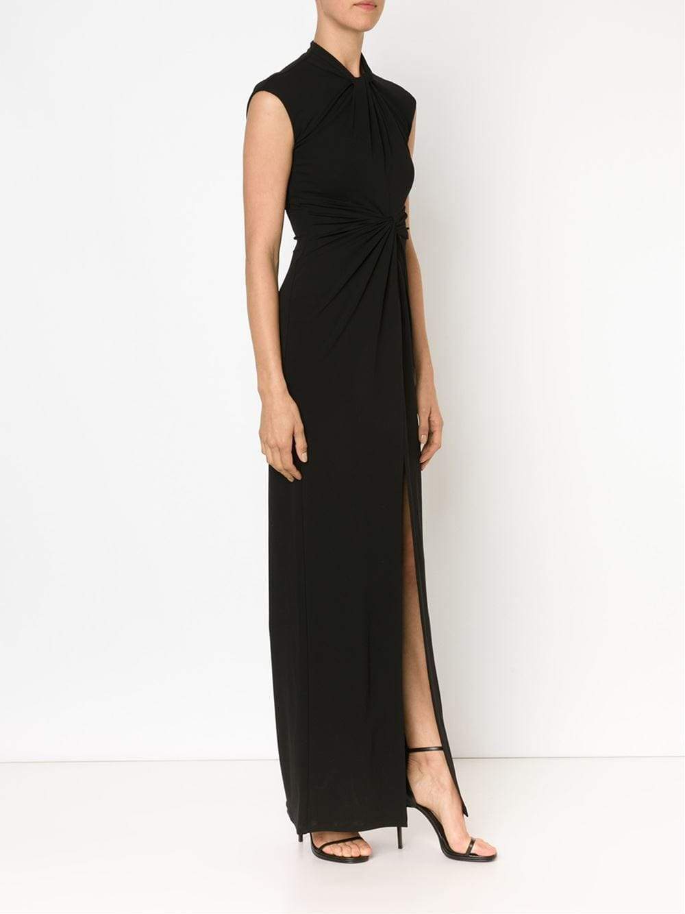 MICHAEL KORS-Capsleeve Twist Gown-BLACK