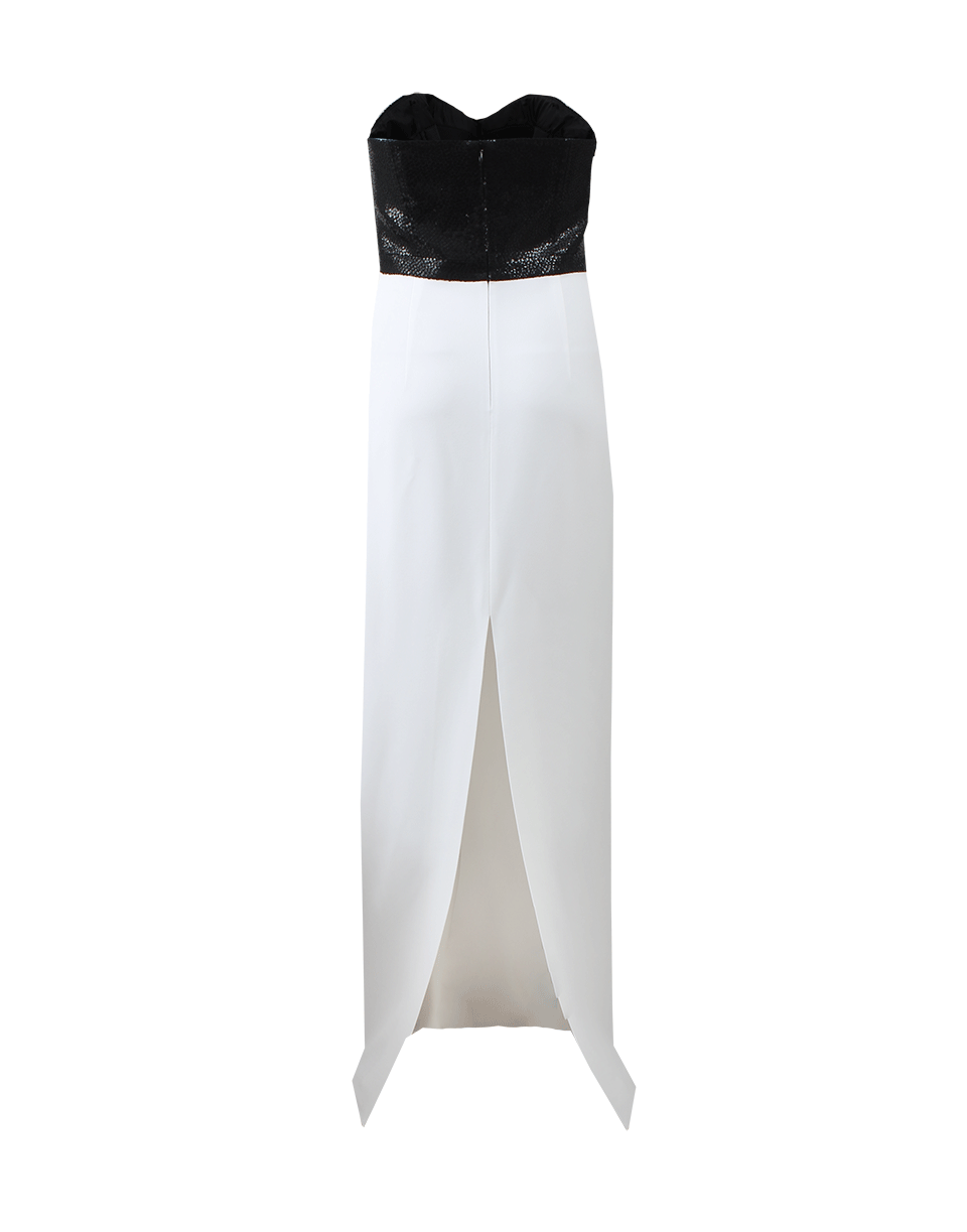 MICHAEL KORS-Sequin Bustier Gown-BLK/WHT