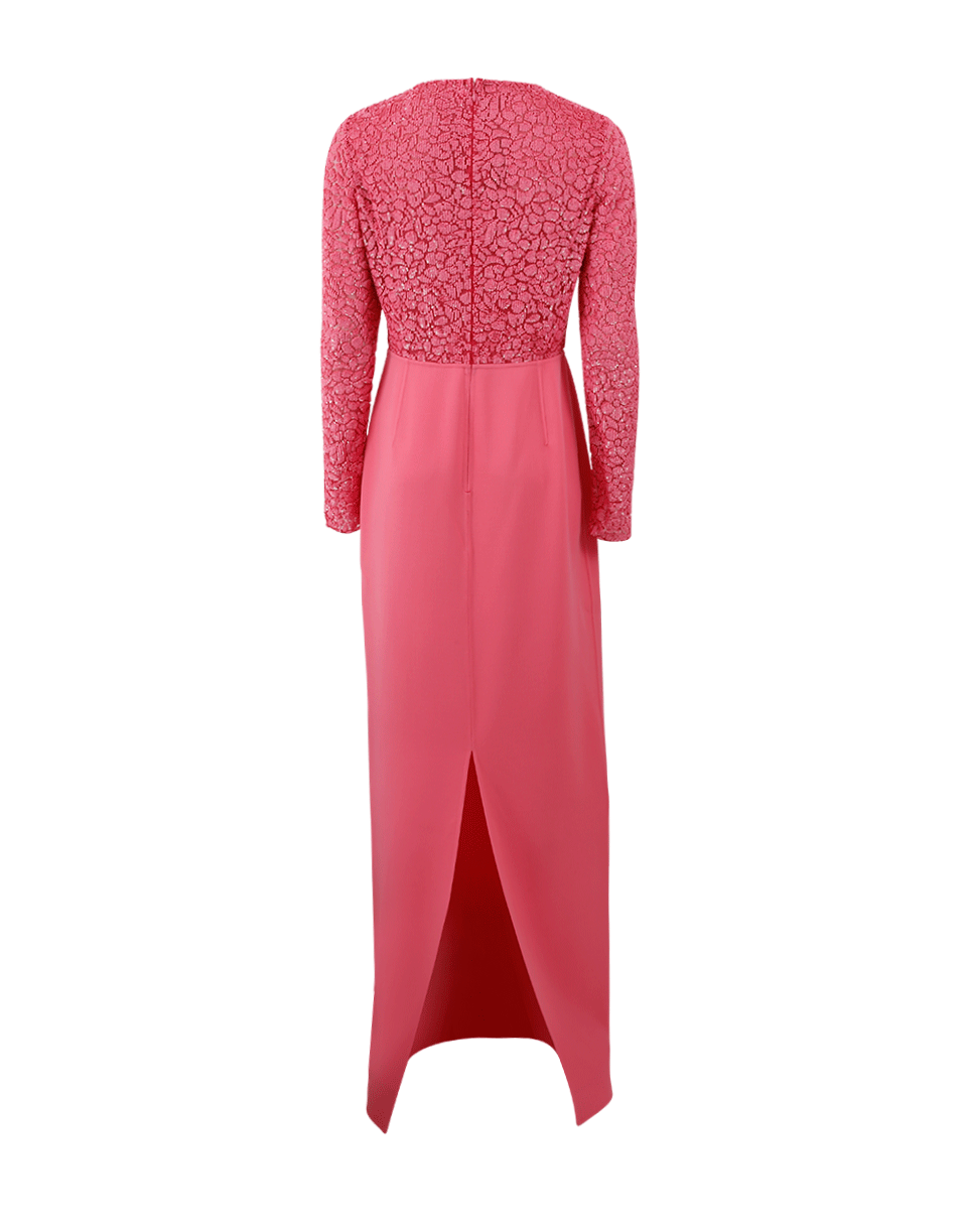 MICHAEL KORS-Embroidered Bodice Gown-FLAMINGO