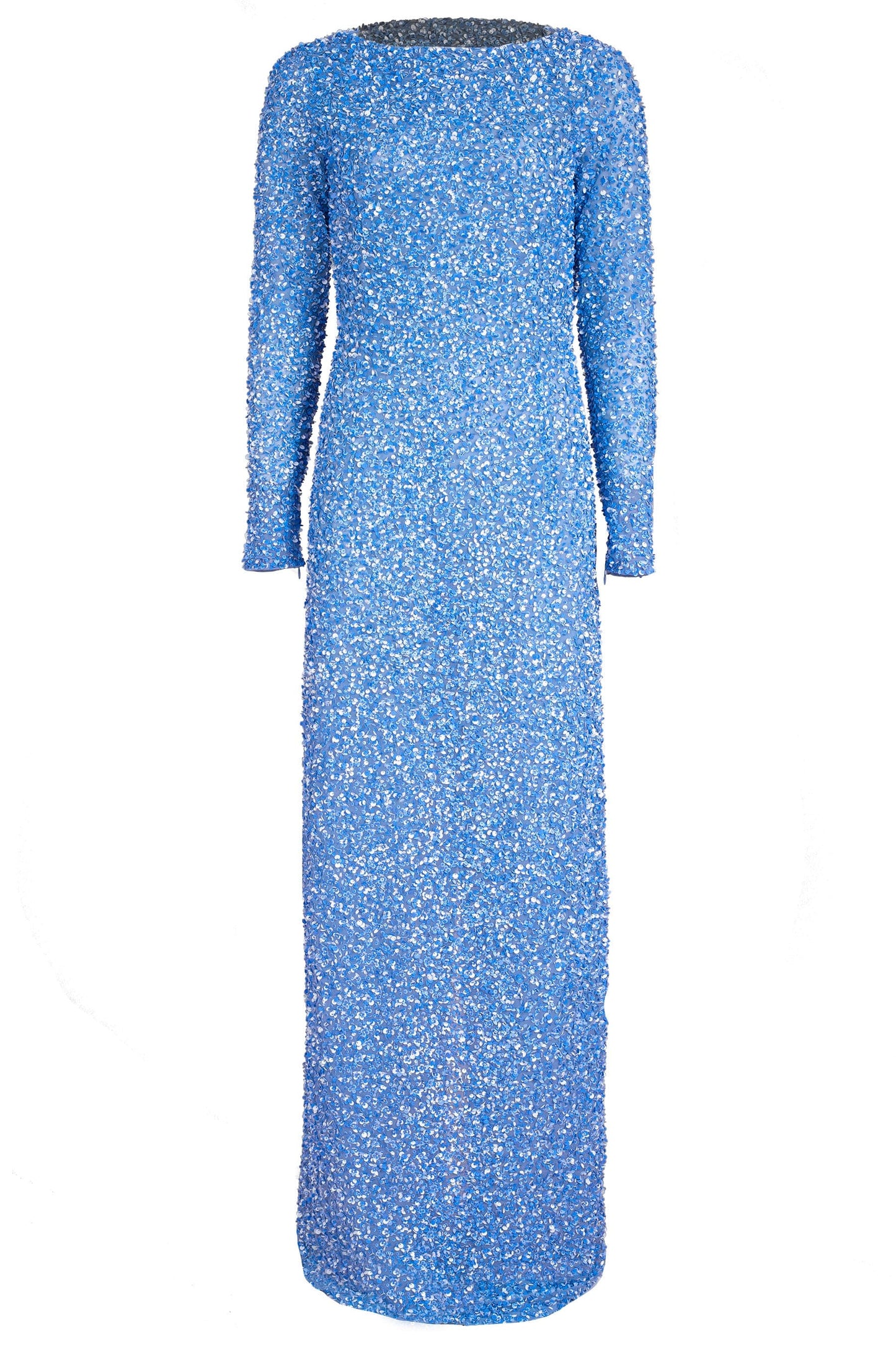 MICHAEL KORS-Floral Embellished Boatneck Gown-