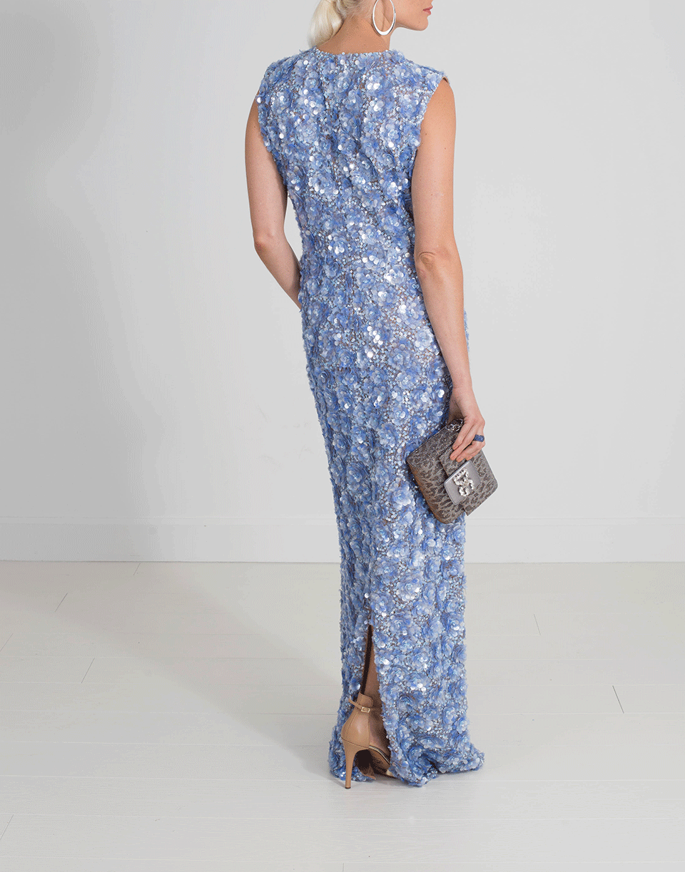 MICHAEL KORS-Floral Paillette Gown-