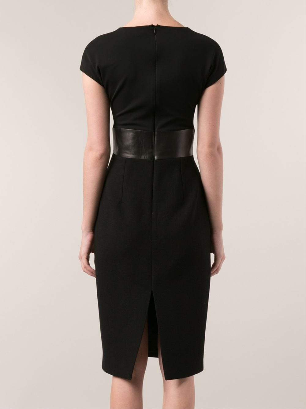 MICHAEL KORS-Leather Detail Sheath-