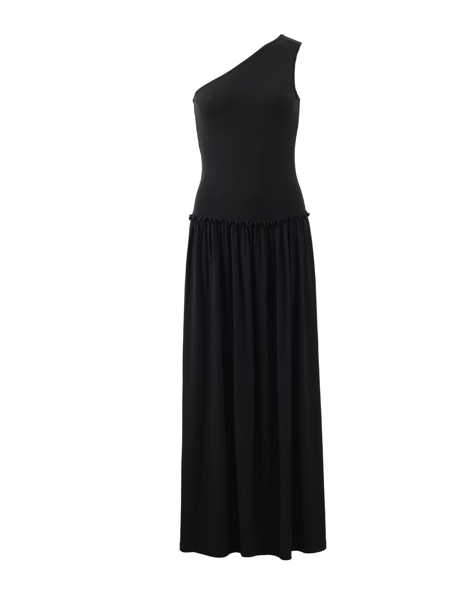 MICHAEL KORS-One Shoulder Maxi Dress-
