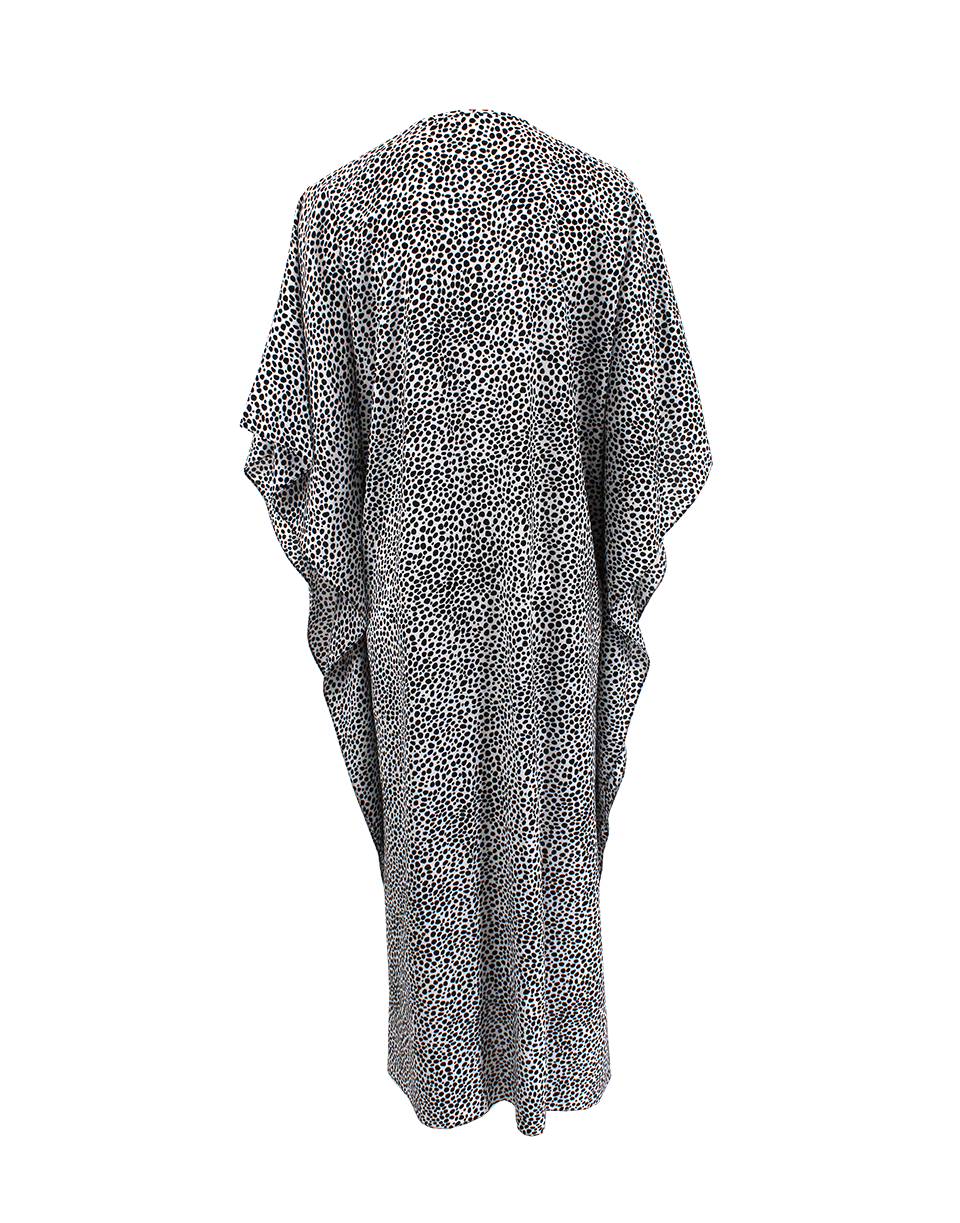 MICHAEL KORS-Ocelot Print Caftan-WHT/BLK