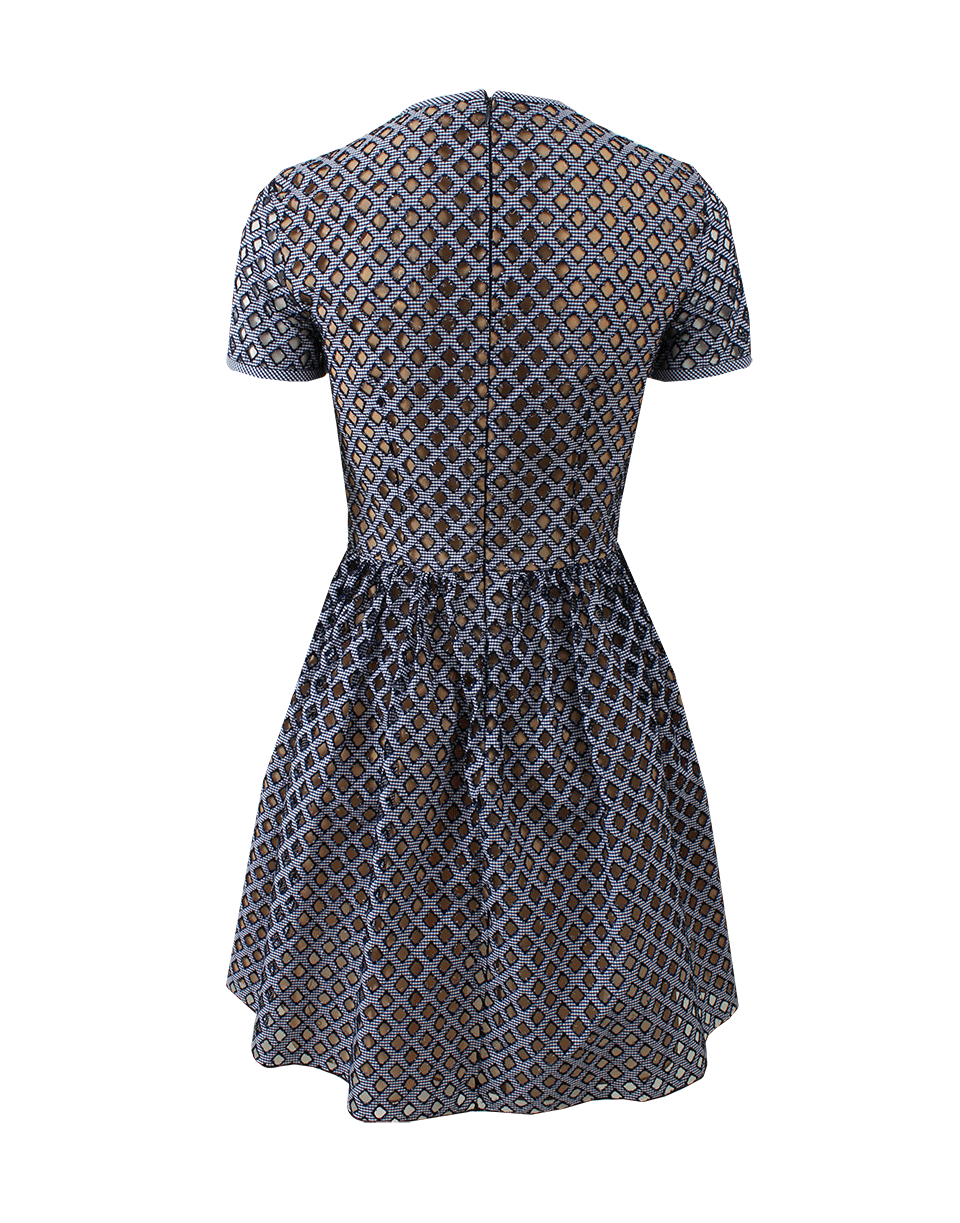 MICHAEL KORS-Lattice Embroidered Tee Dress-