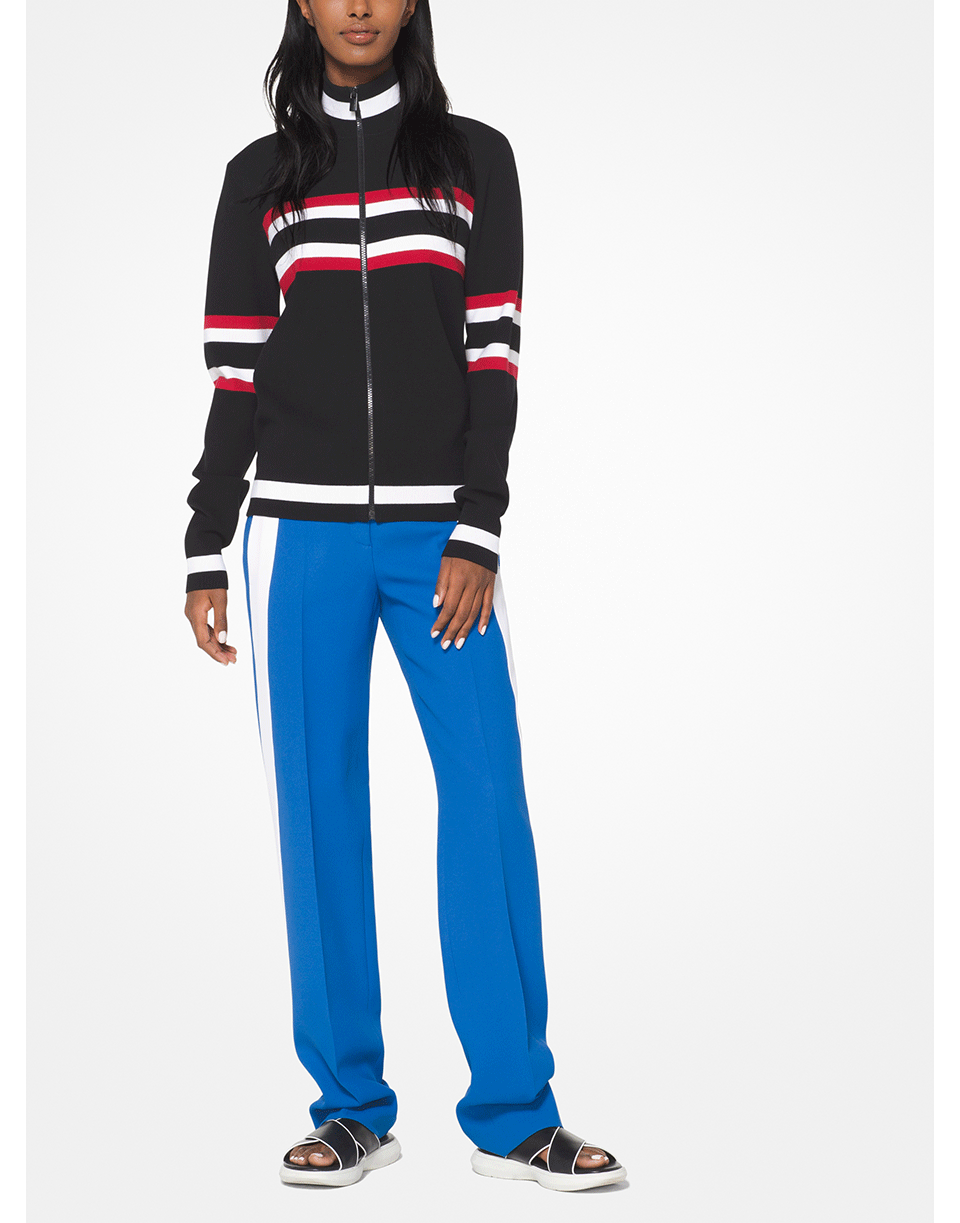 MICHAEL KORS-Striped Track Jacket-