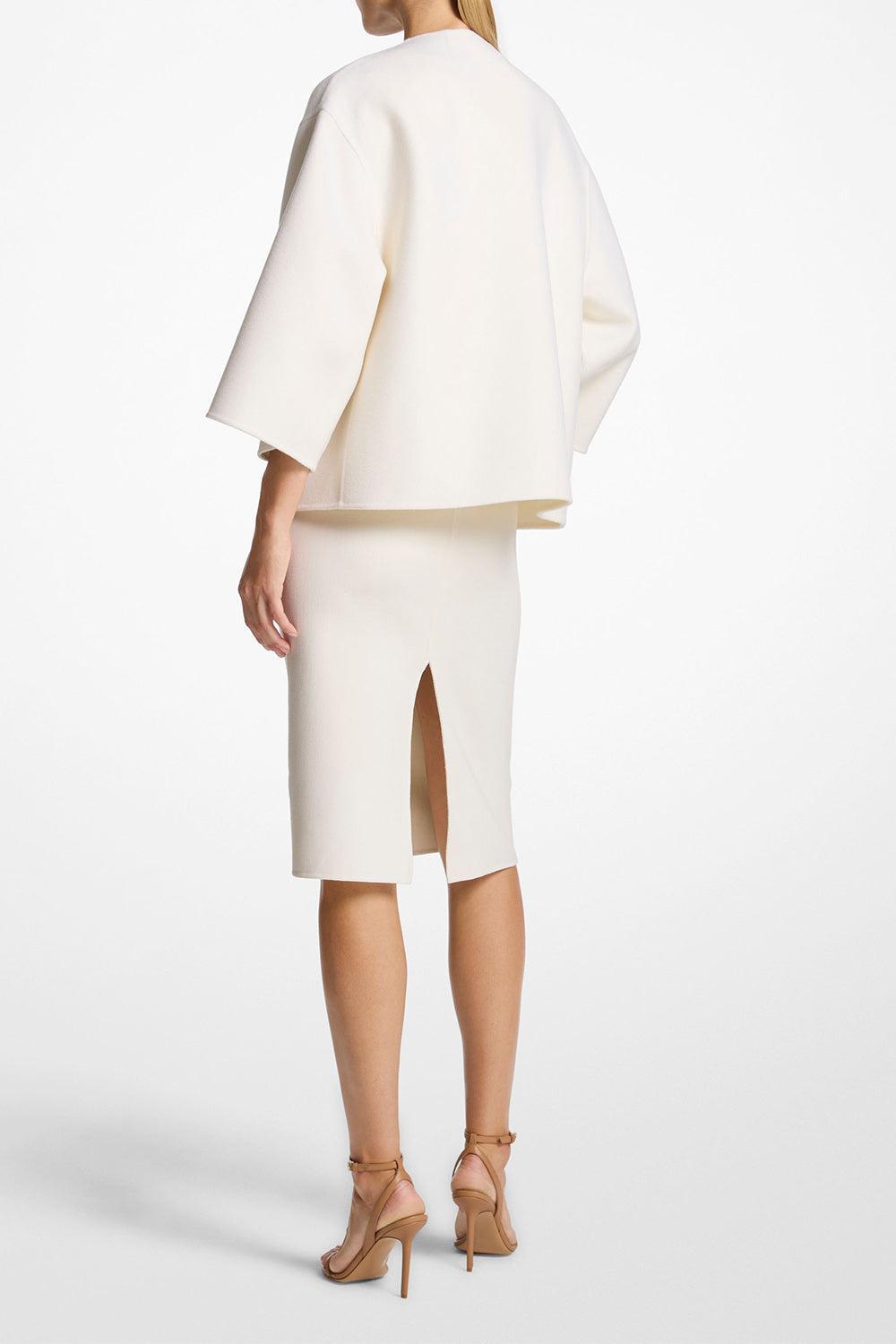 MICHAEL KORS COLLECTION-Crewneck Kimono Jacket-